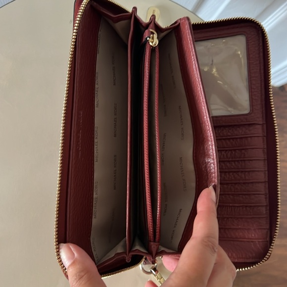 Burnt Orange/Dark Red Michael Kors Tote and Wallet Set - Picture 10 of 10